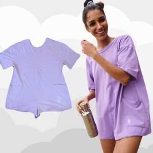 Free People - Hot Shot Tee Romper in Superberry